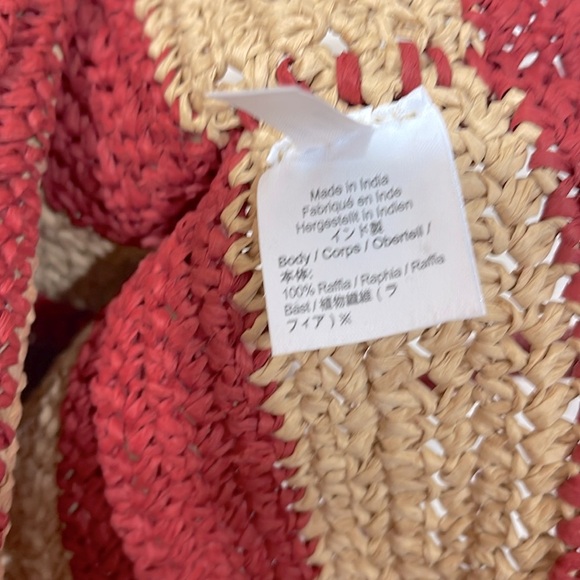 J.Crew NWOT straw shopper tote in stripe Top Rated AZ139 - Picture 5 of 8